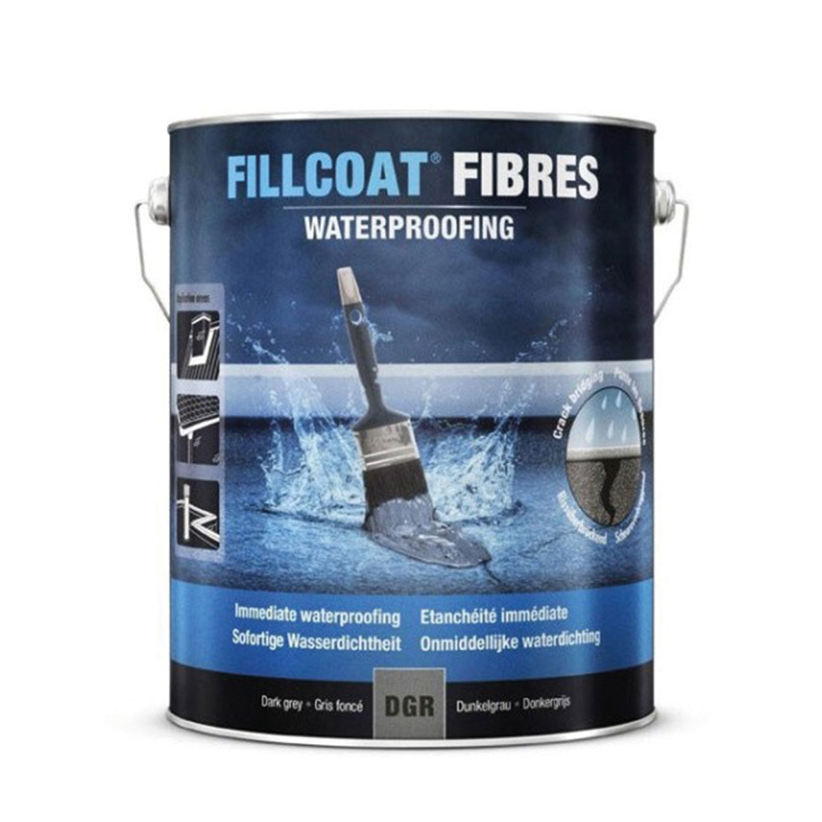 Fillcoat Waterdichting met vezels – 5L blik